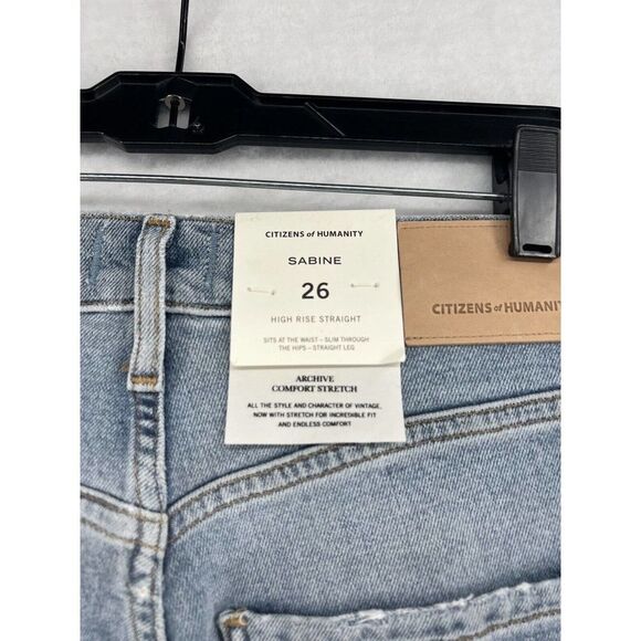 Citizens of Humanity Sabine High Rise Jeans Size 26 Confessions Distressed - Picture 14 of 16